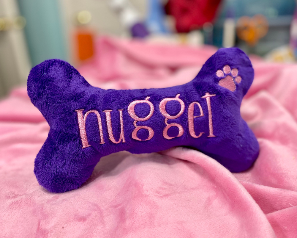 Personalized Dog Bone Toy with Squeaker